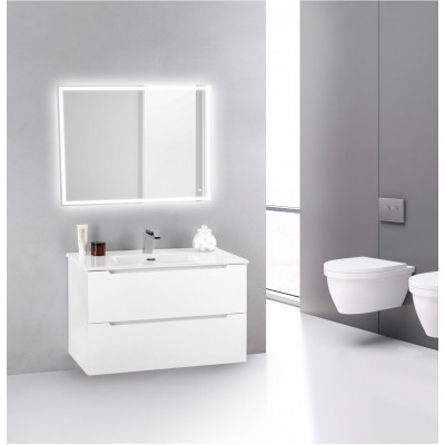 Тумба под раковину подвесная белая 80см Belbagno ETNA39-800/390-2C-SO-BL-P