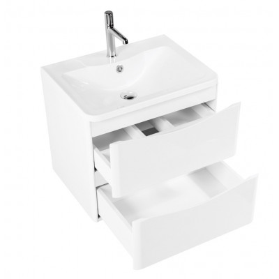Тумба под раковину подвесная белая 60см Belbagno ACQUA-600-2C-SO-BL