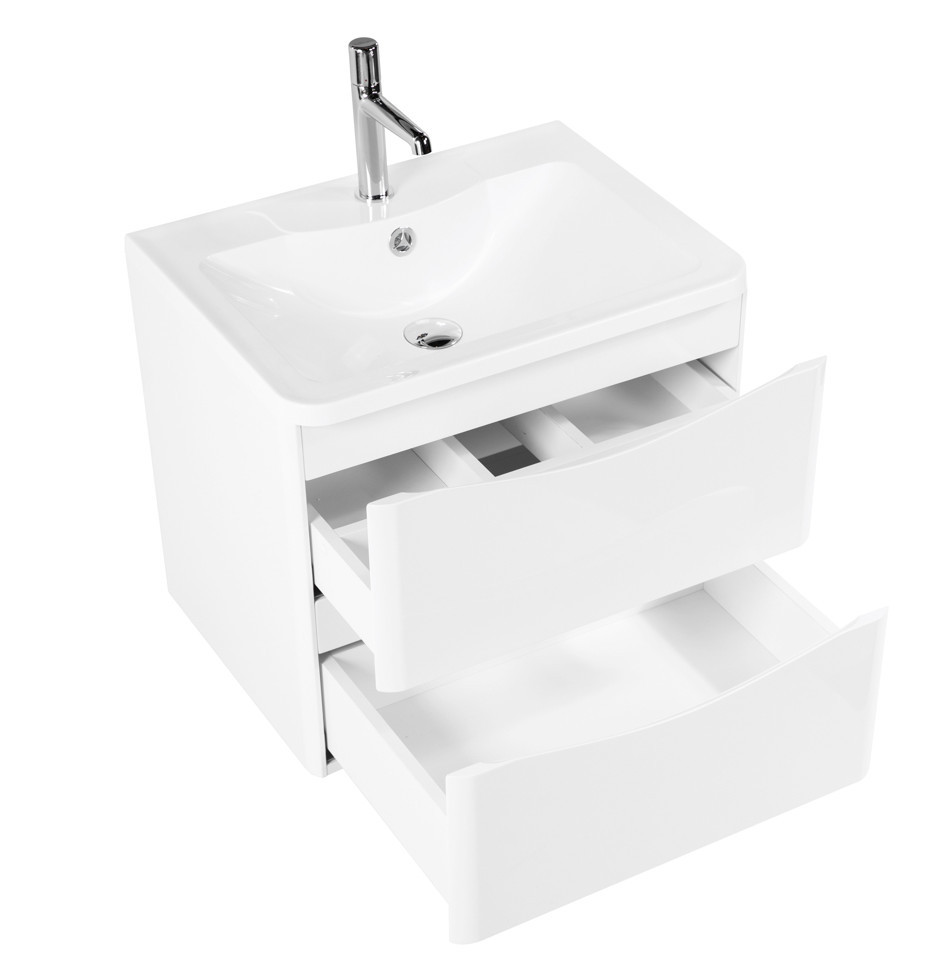 Тумба под раковину подвесная белая 60см Belbagno ACQUA-600-2C-SO-BL