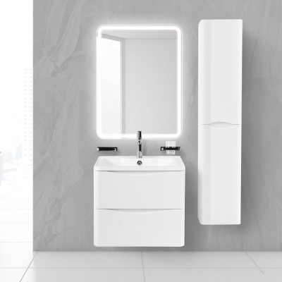 Тумба под раковину подвесная белая 60см Belbagno ACQUA-600-2C-SO-BL