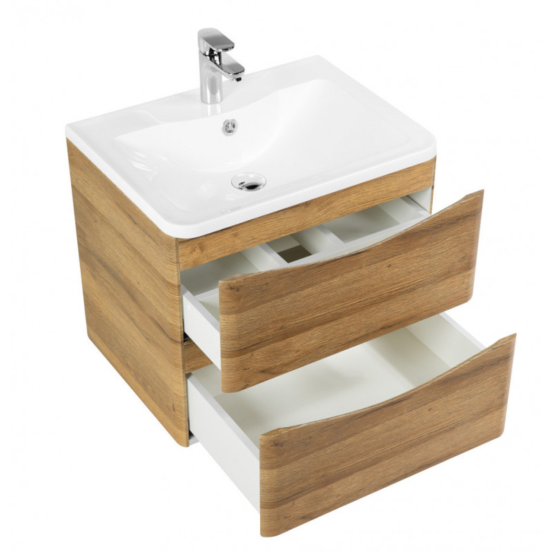 Тумба под раковину подвесная дуб рустикальный 60см Belbagno ACQUA-600-2C-SO-RR