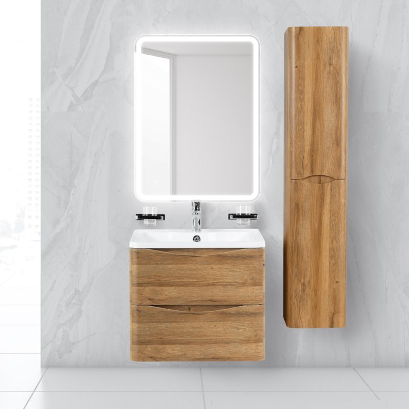 Тумба под раковину подвесная дуб рустикальный 60см Belbagno ACQUA-600-2C-SO-RR