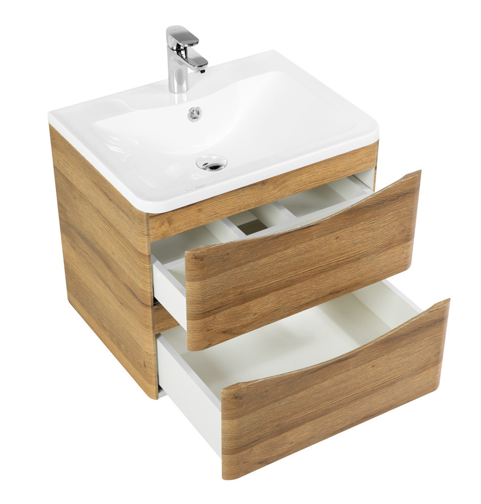 Тумба под раковину подвесная дуб рустикальный 70см Belbagno ACQUA-700-2C-SO-RR