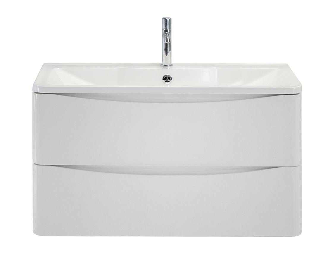 Тумба под раковину подвесная белая 80см Belbagno ACQUA-800-2C-SO-BL