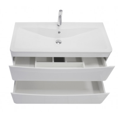 Тумба под раковину подвесная белая 80см Belbagno ACQUA-800-2C-SO-BL