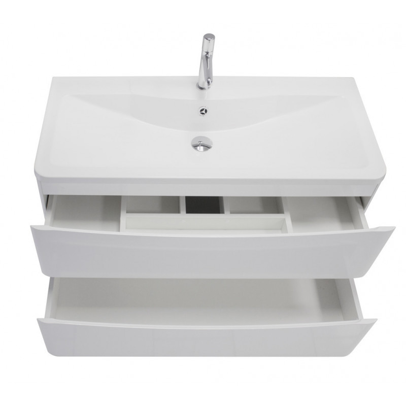Тумба под раковину подвесная белая 80см Belbagno ACQUA-800-2C-SO-BL