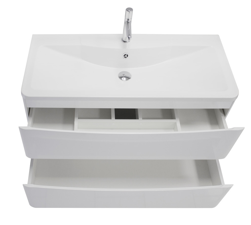 Тумба под раковину подвесная белая 80см Belbagno ACQUA-800-2C-SO-BL