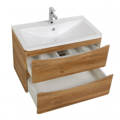 Тумба под раковину подвесная дуб рустикальный 80см Belbagno ACQUA-800-2C-SO-RR