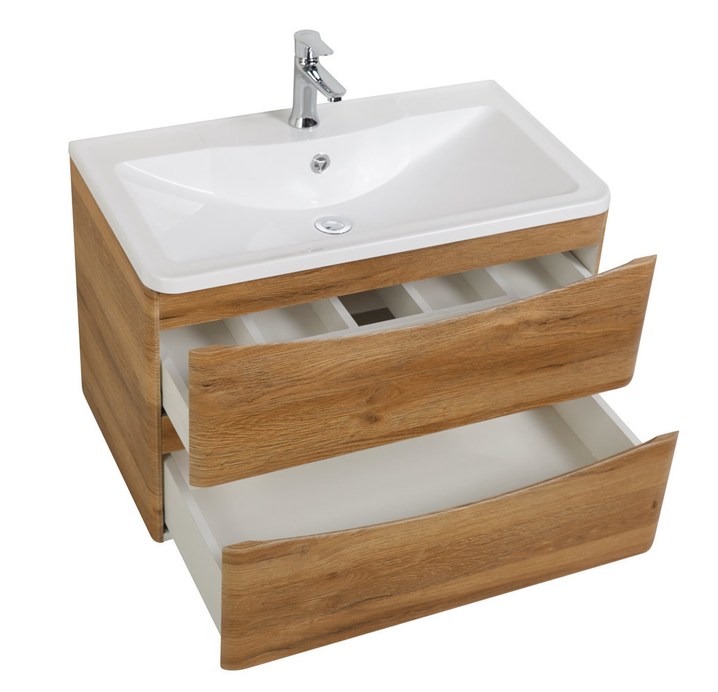 Тумба под раковину подвесная дуб рустикальный 80см Belbagno ACQUA-800-2C-SO-RR