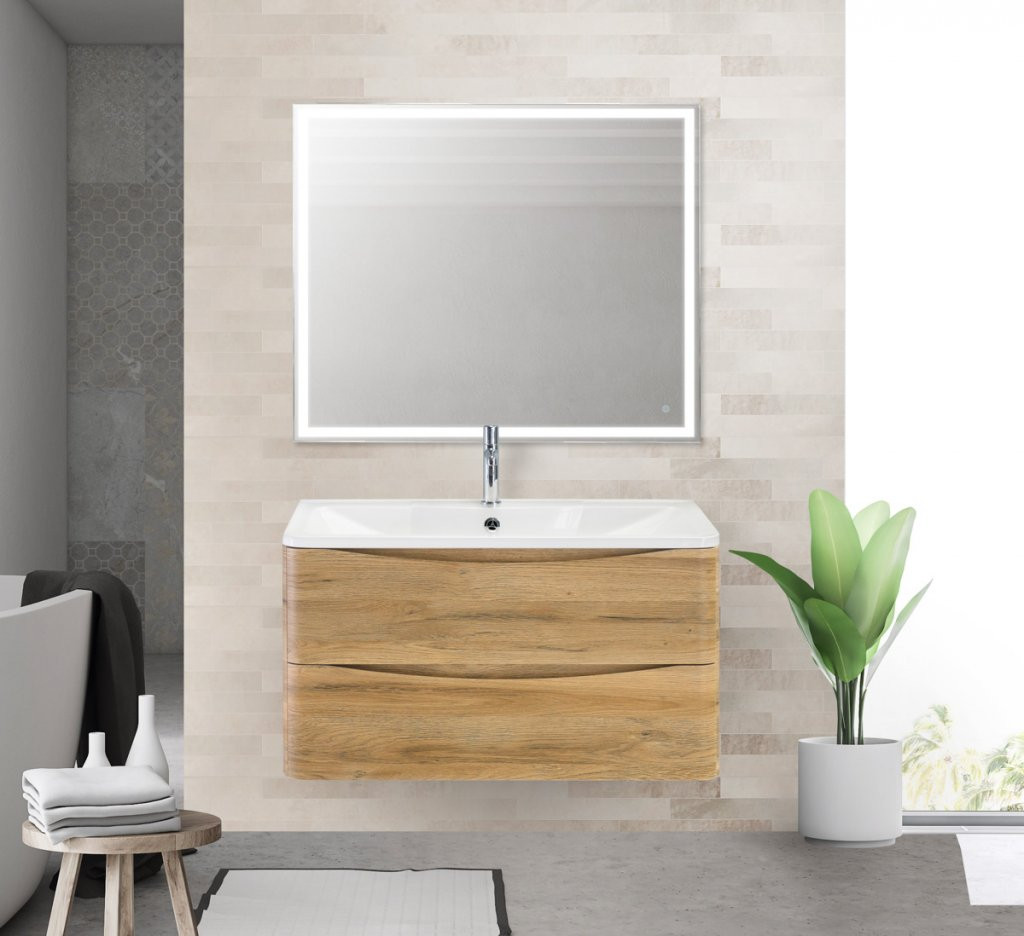 Тумба под раковину подвесная дуб рустикальный 80см Belbagno ACQUA-800-2C-SO-RR