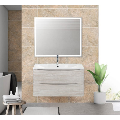 Тумба под раковину подвесная белое дерево 80см Belbagno ACQUA-800-2C-SO-RVB