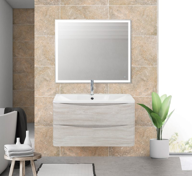 Тумба под раковину подвесная белое дерево 80см Belbagno ACQUA-800-2C-SO-RVB