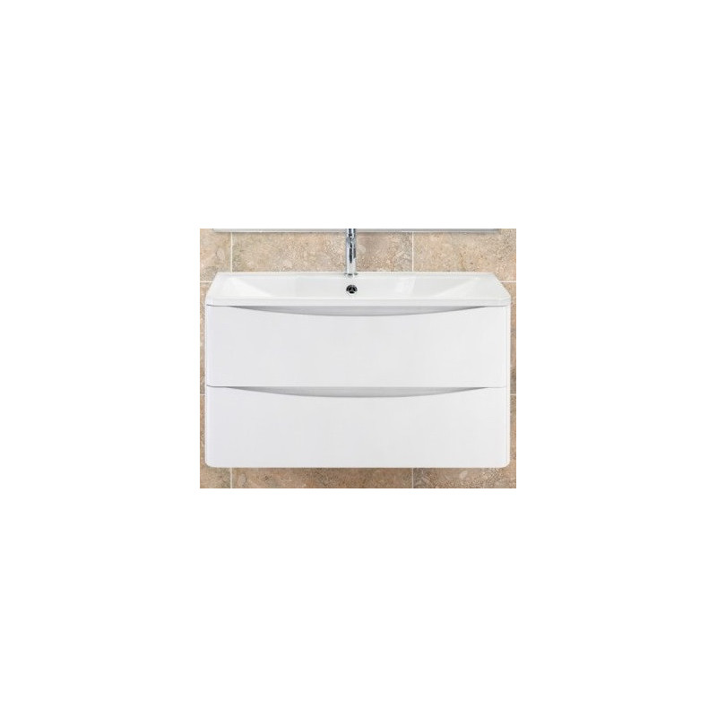 Тумба под раковину подвесная белая 90см Belbagno ACQUA-900-2C-SO-BL