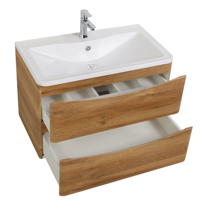 Тумба под раковину подвесная дуб рустикальный 90см Belbagno ACQUA-900-2C-SO-RR