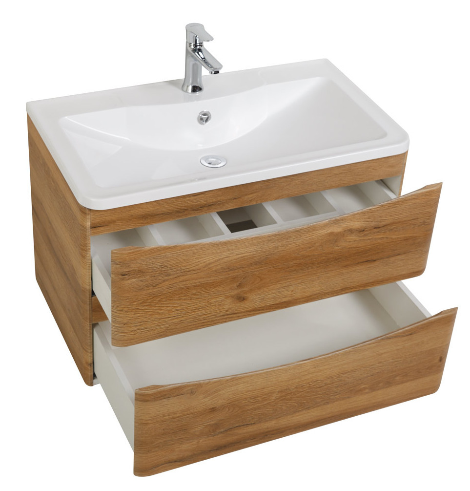 Тумба под раковину подвесная дуб рустикальный 90см Belbagno ACQUA-900-2C-SO-RR