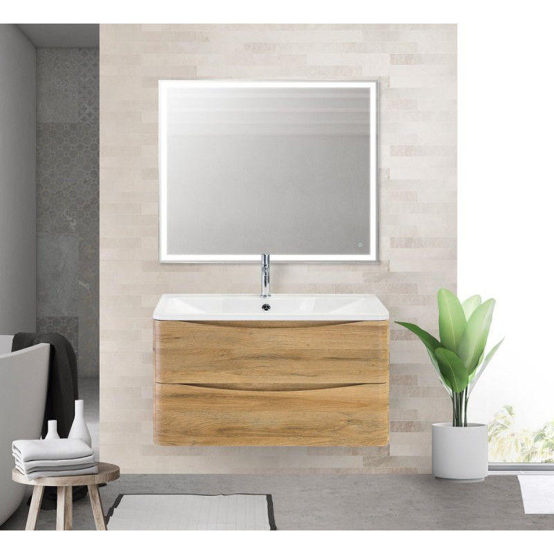 Тумба под раковину подвесная дуб рустикальный 90см Belbagno ACQUA-900-2C-SO-RR
