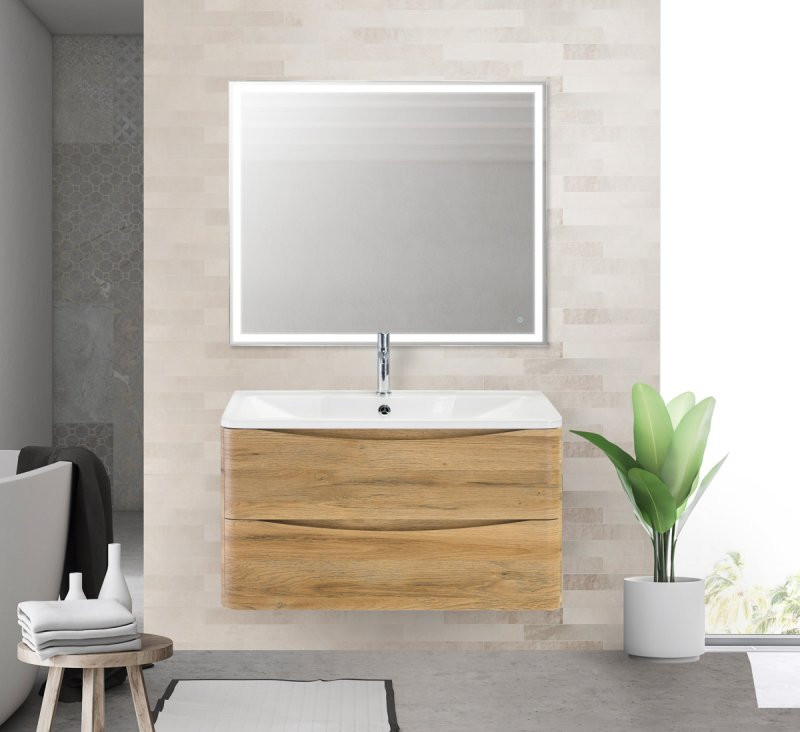 Тумба под раковину подвесная дуб рустикальный 90см Belbagno ACQUA-900-2C-SO-RR