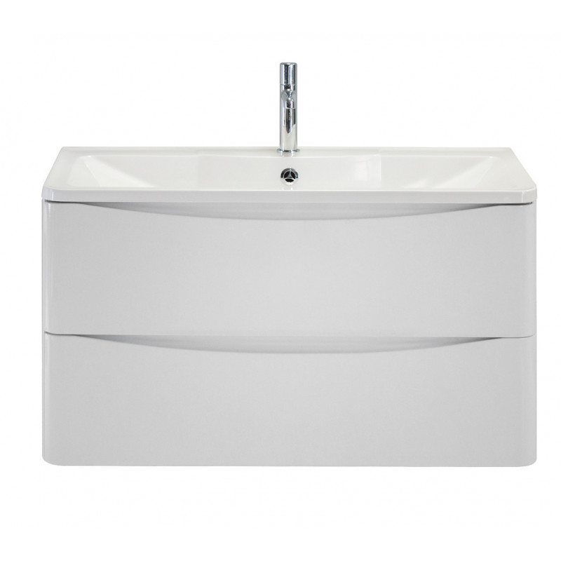 Тумба под раковину подвесная белая 100см Belbagno ACQUA-1000-2C-SO-BL
