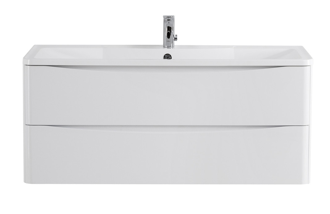 Тумба под раковину подвесная белая 120см Belbagno ACQUA-1200-2C-SO-BL