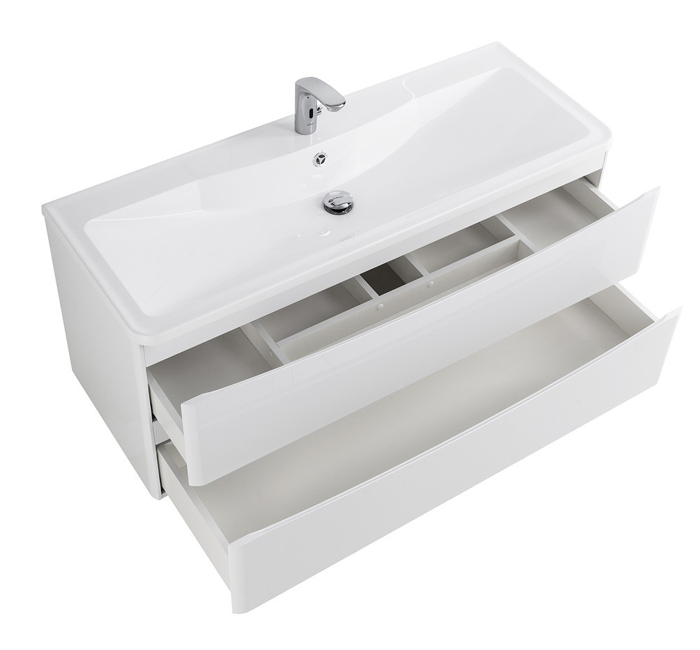 Тумба под раковину подвесная белая 120см Belbagno ACQUA-1200-2C-SO-BL