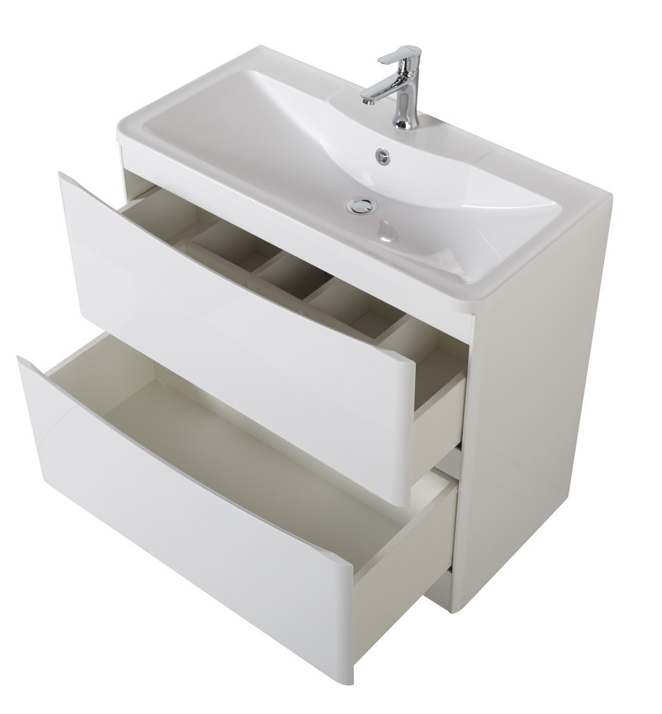 Тумба под раковину напольная белая 80см Belbagno ACQUA-800-2C-PIA-BL