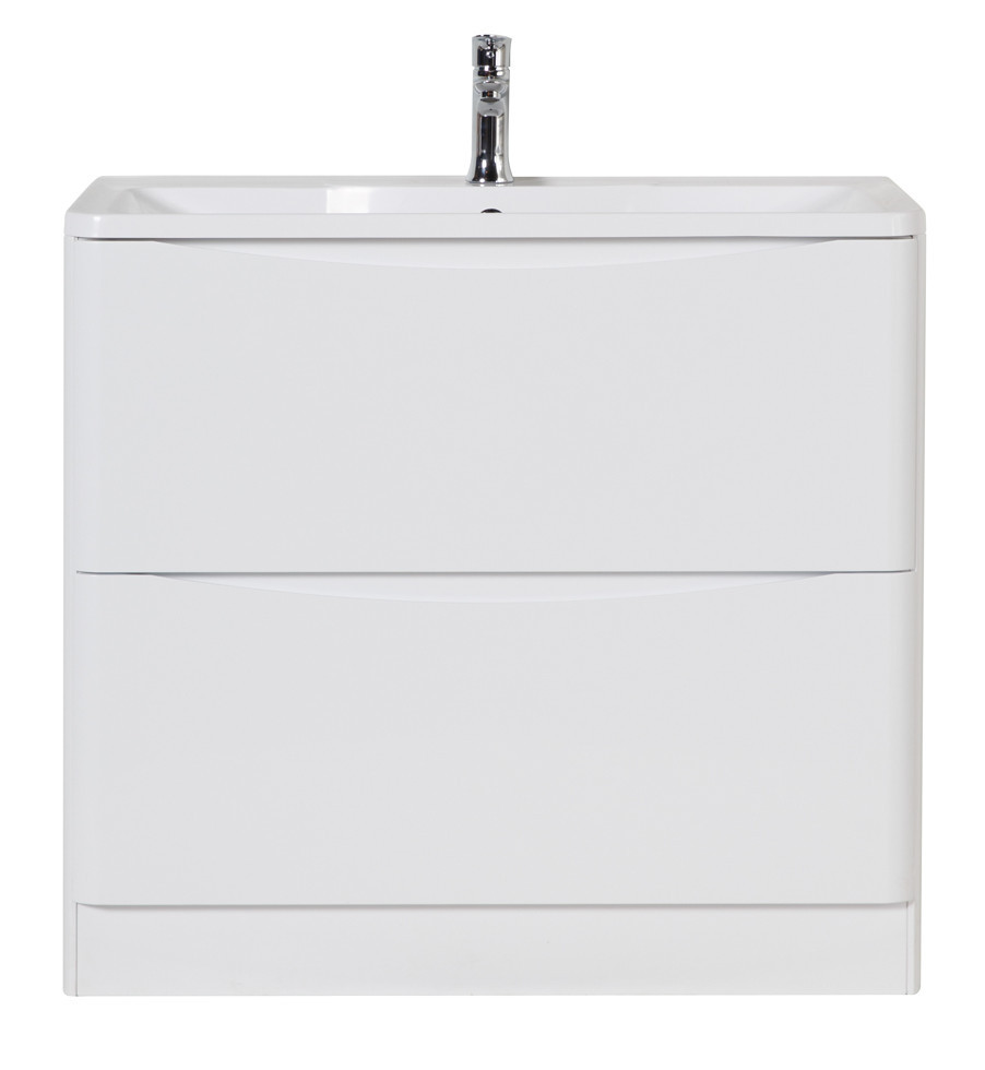 Тумба под раковину напольная белая 90см Belbagno ACQUA-900-2C-PIA-BL