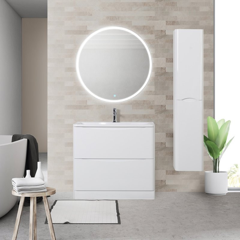 Шкаф-пенал подвесной белый 32см Belbagno ACQUA-1600-2A-SC-BL-P