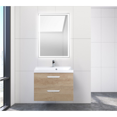Тумба под раковину подвесная дуб небраска 70см Belbagno AURORA-700-2C-SO-RNN