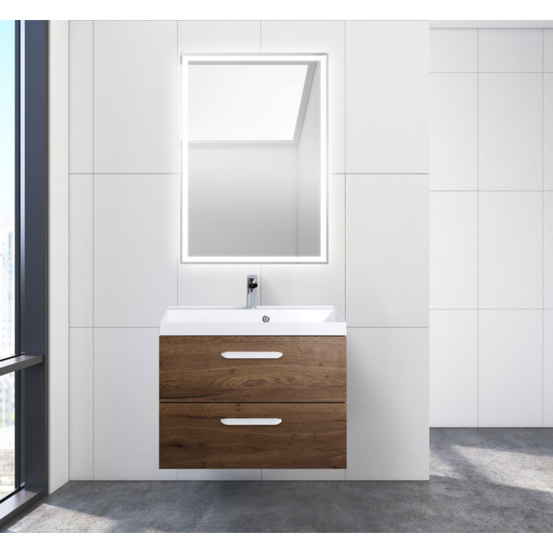Тумба под раковину подвесная дуб табачный 70см Belbagno AURORA-700-2C-SO-RT