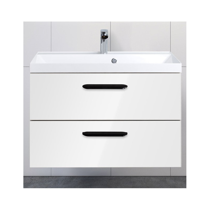 Тумба под раковину подвесная белая 80см Belbagno AURORA-800-2C-SO-BL