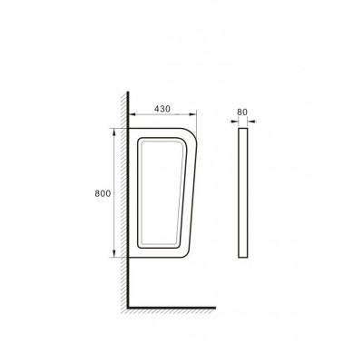 Разделитель для писсуаров керамический Santi Line SL-6007