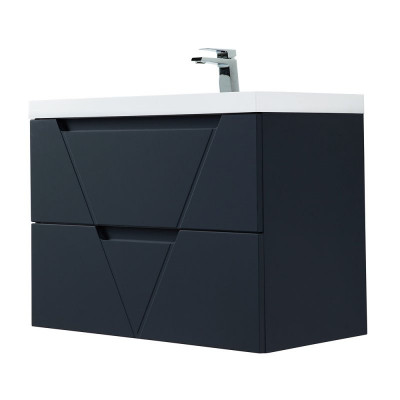 Тумба под раковину подвесная темно-синяя 90см Belbagno VITTORIA-900-2C-SO-GO-P