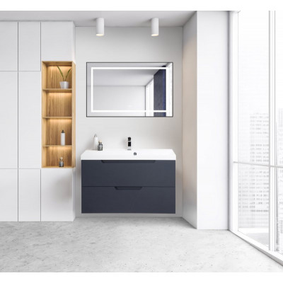 Тумба под раковину подвесная темно-синяя 90см Belbagno VITTORIA-900-2C-SO-GO-P