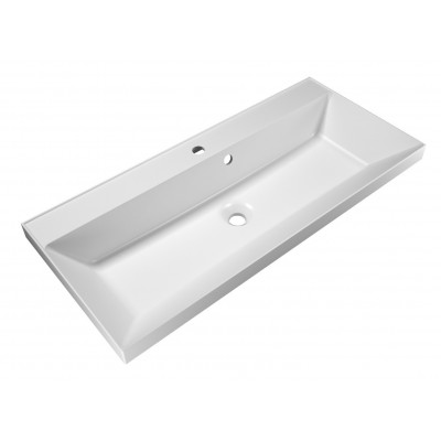 Раковина из искусственного мрамора встраиваемая белая 100x45см Belbagno BB1000/450-LV-MR-AST