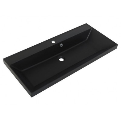 Раковина из искусственного мрамора встраиваемая черная 100x45см Belbagno BB1000/450-LV-ART-AST-NERO