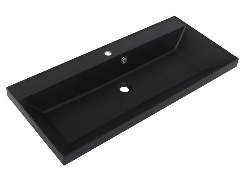 Раковина из искусственного мрамора встраиваемая черная 100x45см Belbagno BB1000/450-LV-ART-AST-NERO