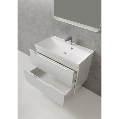 Тумба под раковину подвесная белая матовая 100см Belbagno VITTORIA-1000-2C-SO-BO-P