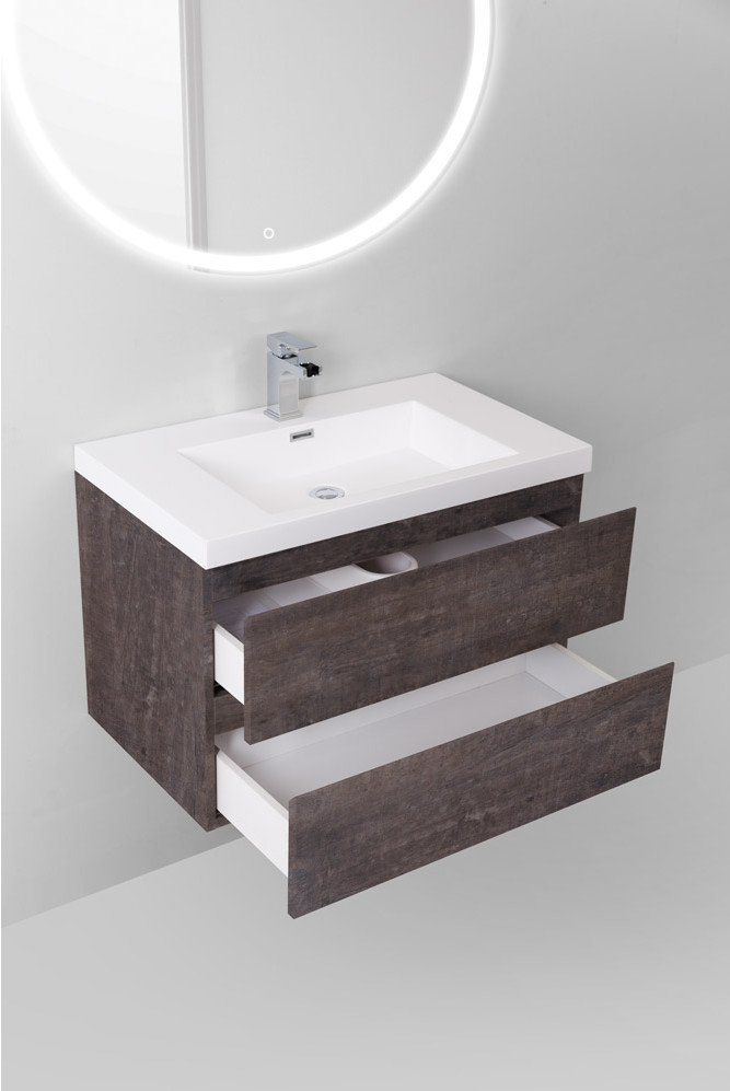 Тумба под раковину подвесная камень 60см Belbagno LUCE-600-2C-SO-PT
