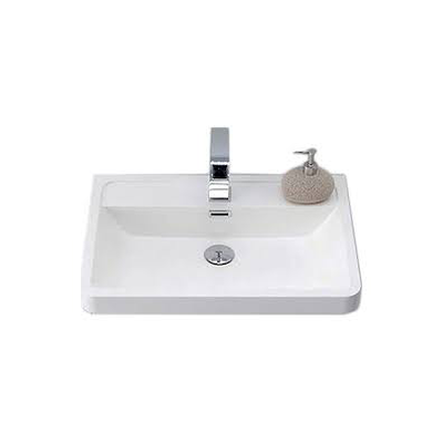 Раковина из искусственного мрамора встраиваемая белая 60x42см Belbagno EA-600-LVB