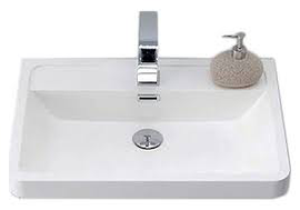 Раковина из искусственного мрамора встраиваемая белая 60x42см Belbagno EA-600-LVB