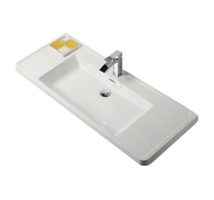 Раковина из искусственного мрамора встраиваемая белая 120x42см Belbagno EA-1200-LVB