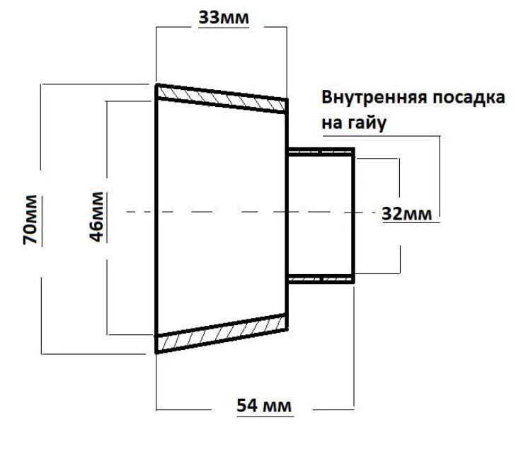 Отражатель для смесителя телескопический пластик хром пара.