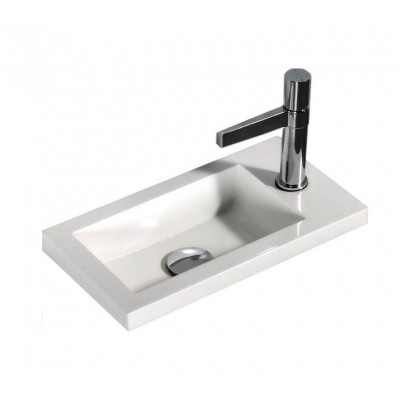 Раковина из искусственного мрамора встраиваемая белая 40x22см Belbagno BB-400-PM-LVB