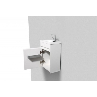 Тумба под раковину подвесная белая правая 40см Belbagno PIETRA MINI-400-1A-SO-BL-R