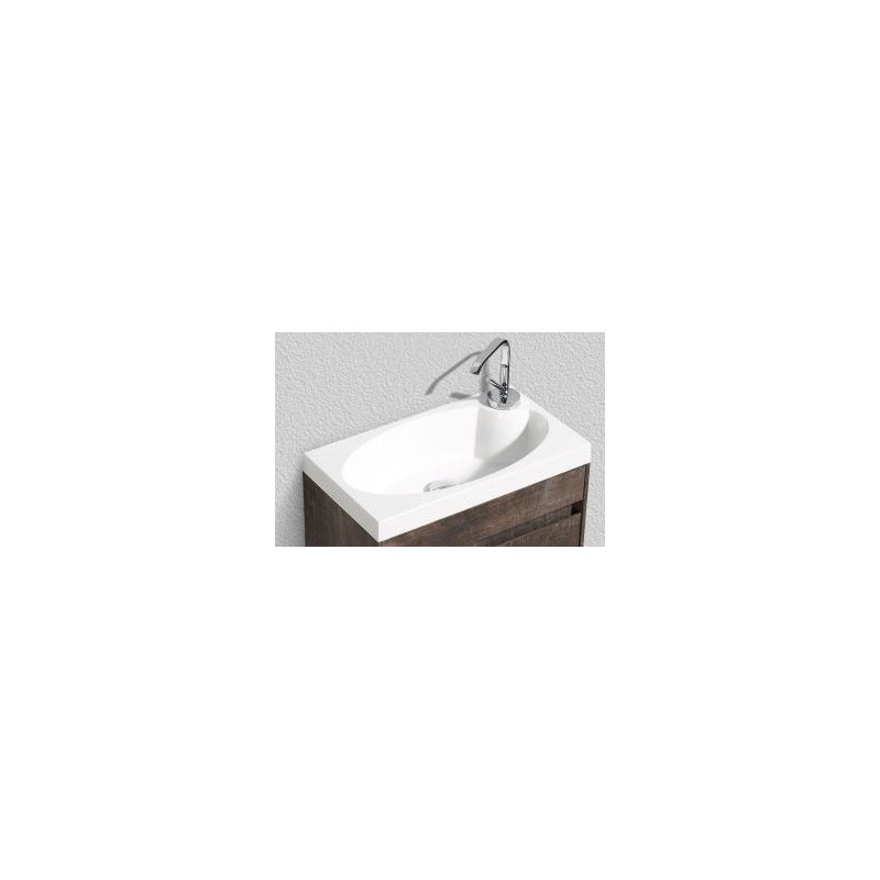 Раковина из искусственного мрамора встраиваемая белая 46x26см Belbagno BB-460-PM-LVB