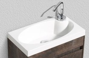 Раковина из искусственного мрамора встраиваемая белая 46x26см Belbagno BB-460-PM-LVB