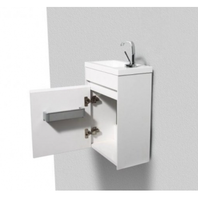 Тумба под раковину подвесная белая левая 46см Belbagno PIETRA MINI-460-1A-SO-BL-L