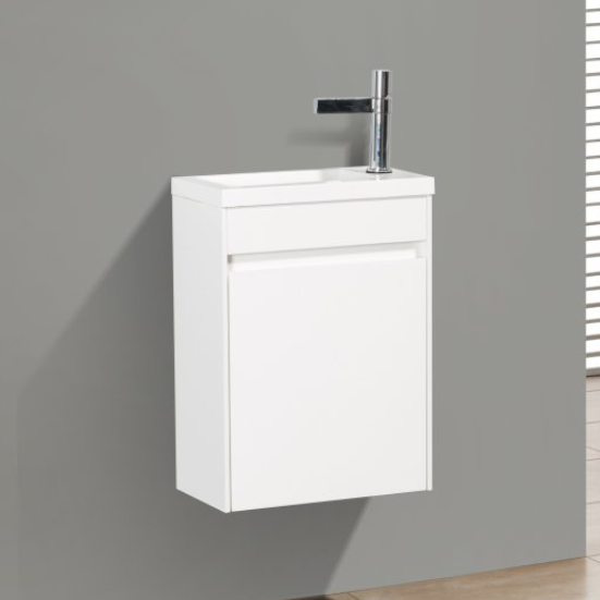 Тумба под раковину подвесная белая правая 46см Belbagno PIETRA MINI-460-1A-SO-BL-R