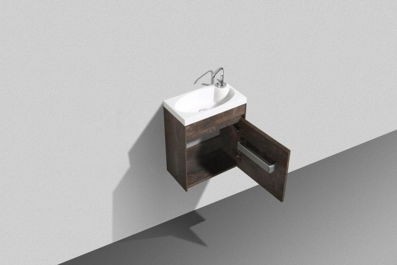 Тумба под раковину подвесная камень правая 46см Belbagno PIETRA MINI-460-1A-SO-PT-L