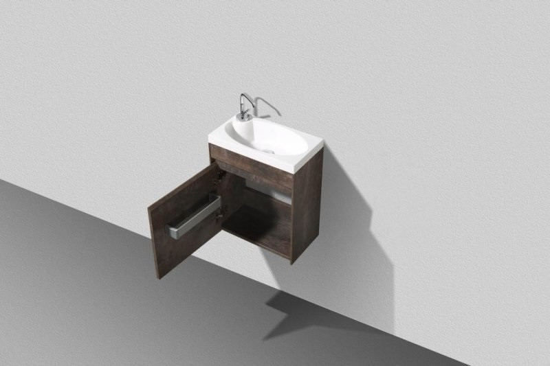 Тумба под раковину подвесная камень левая 46см Belbagno PIETRA MINI-460-1A-SO-PT-L